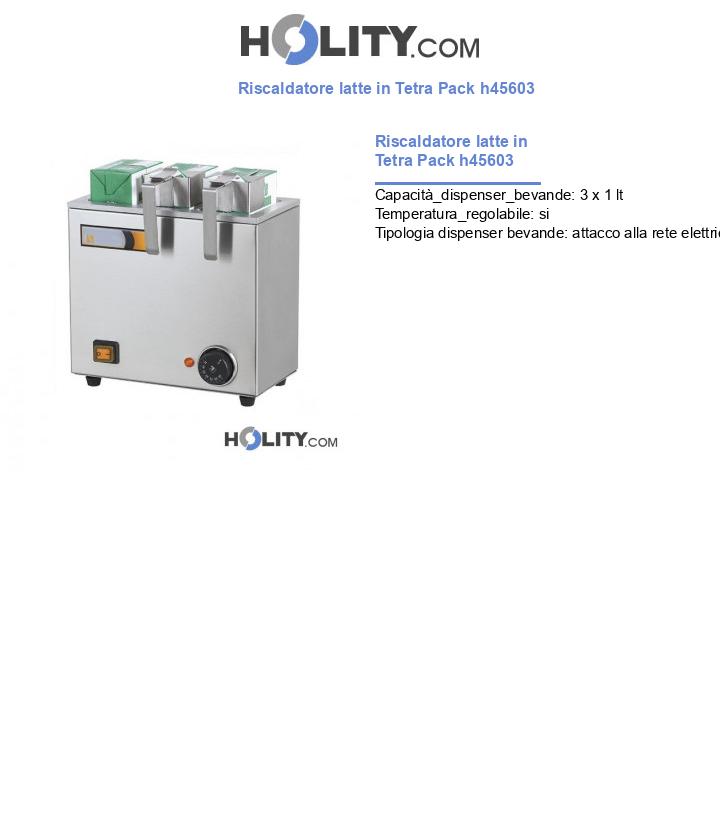 Riscaldatore latte in Tetra Pack h45603