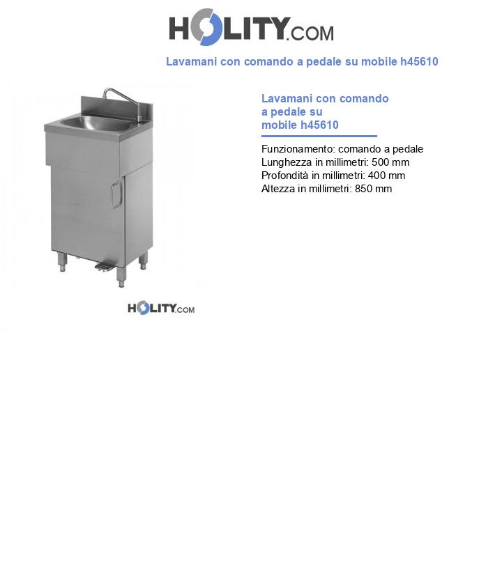 Lavamani con comando a pedale su mobile h45610
