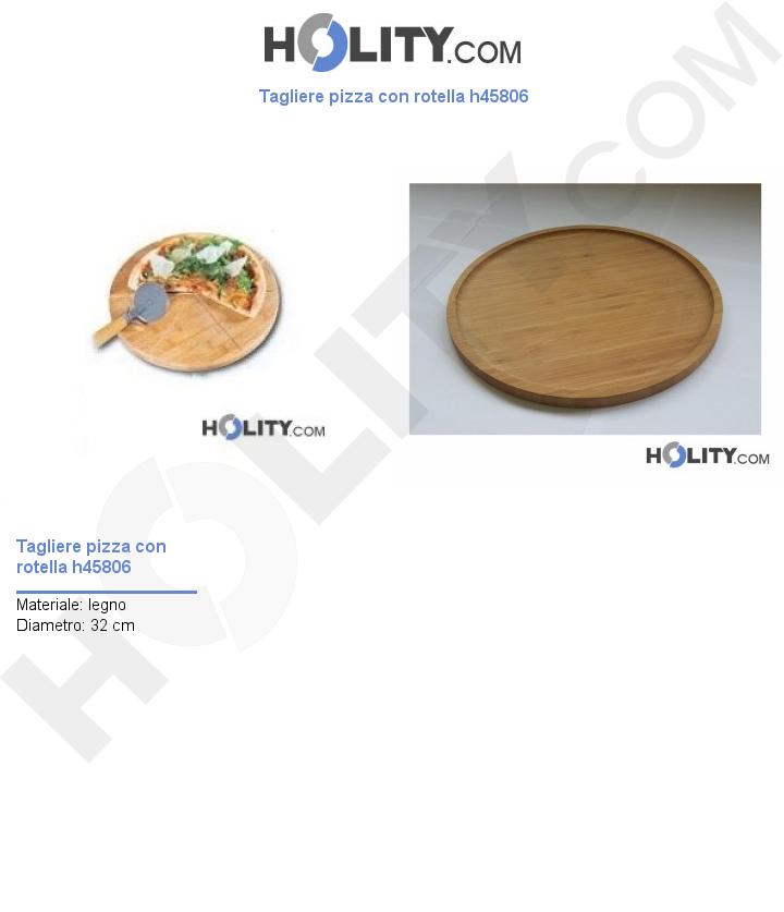 Tagliere pizza con rotella h45806