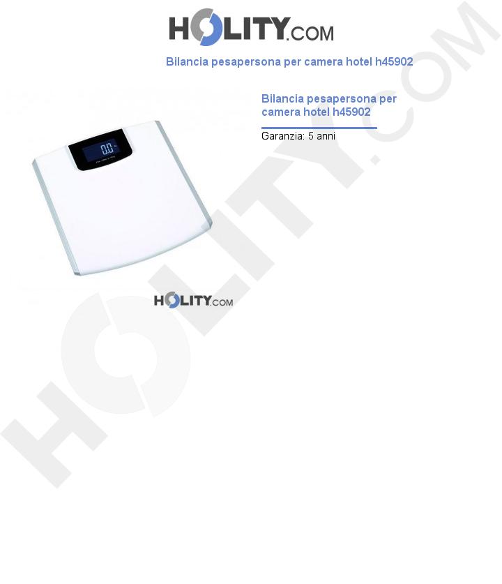 Bilancia pesapersona per camera hotel h45902