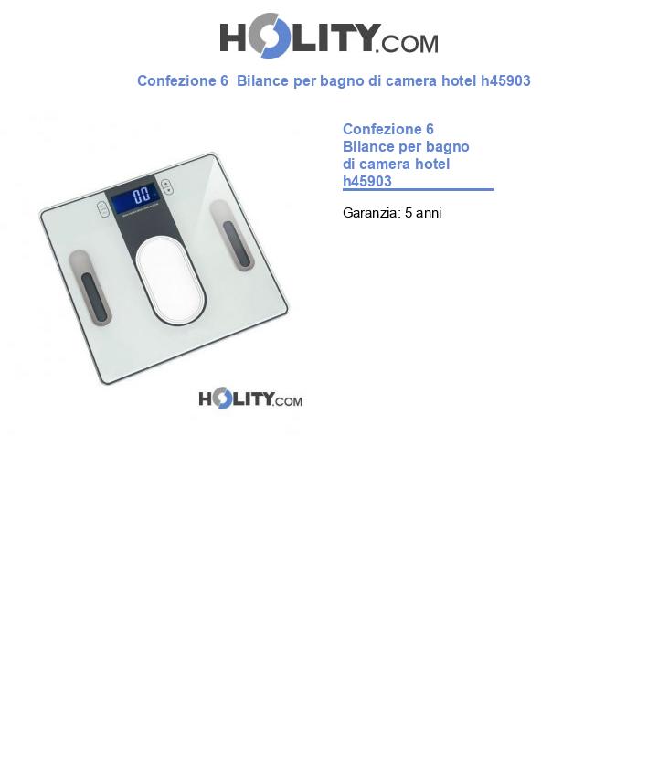 Confezione 6  Bilance per bagno di camera hotel h45903