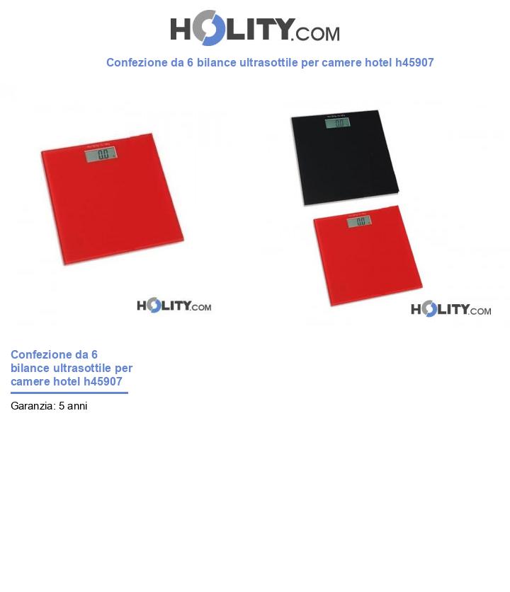 Confezione da 6 bilance ultrasottile per camere hotel h45907