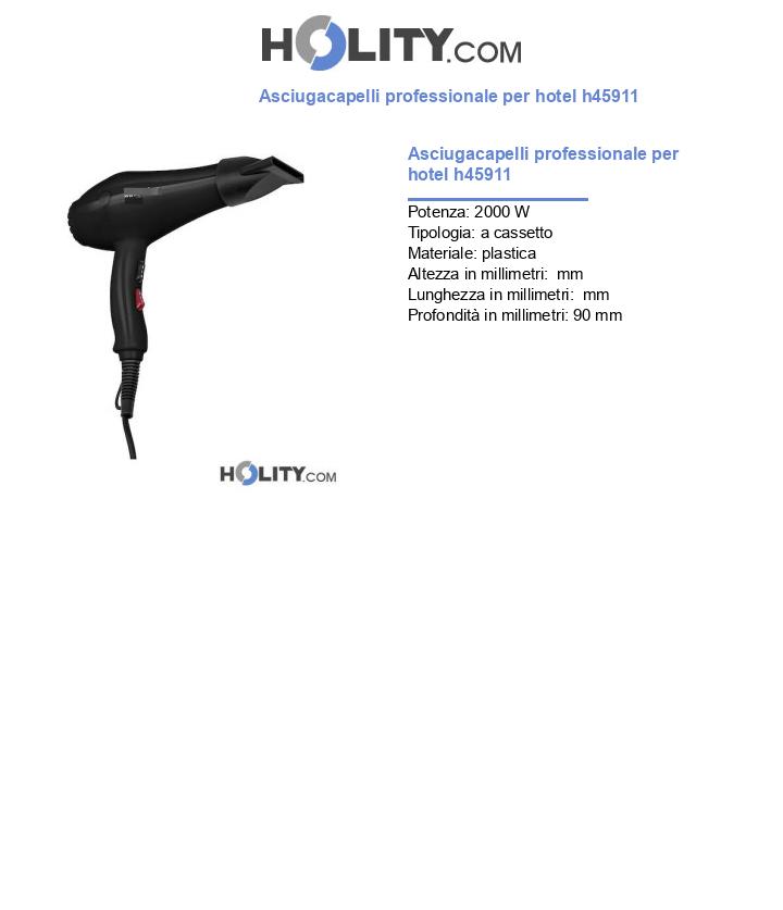 Asciugacapelli professionale per hotel h45911