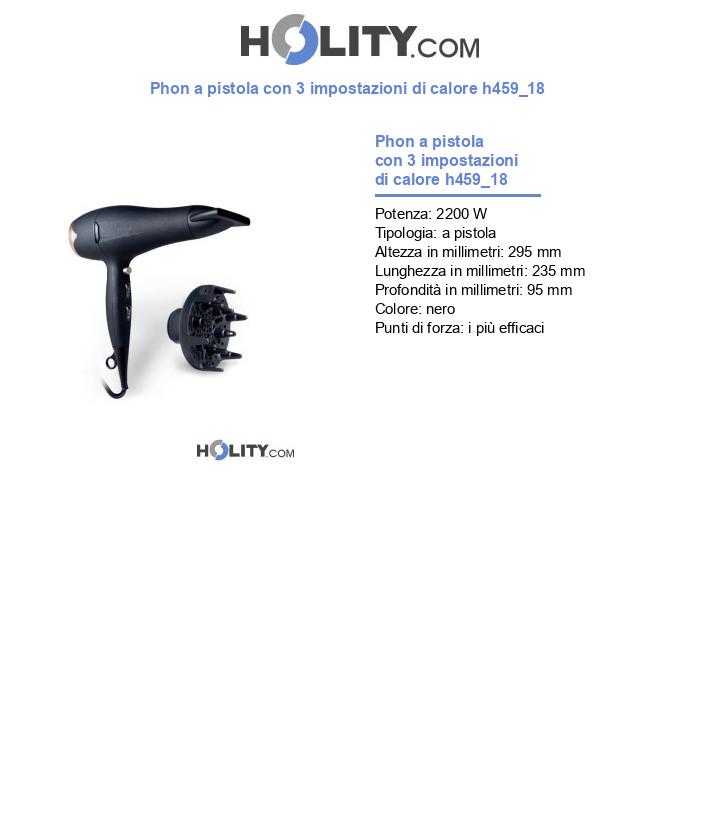 Phon a pistola con 3 impostazioni di calore h459_18