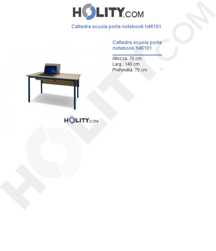 Cattedra scuola porta notebook h46101
