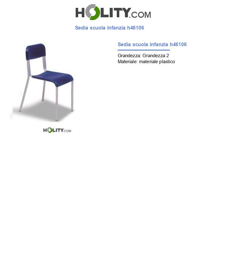 Sedia scuola infanzia h46106