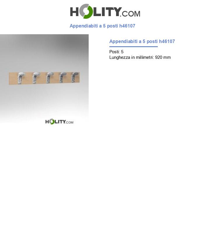 Appendiabiti a 5 posti h46107