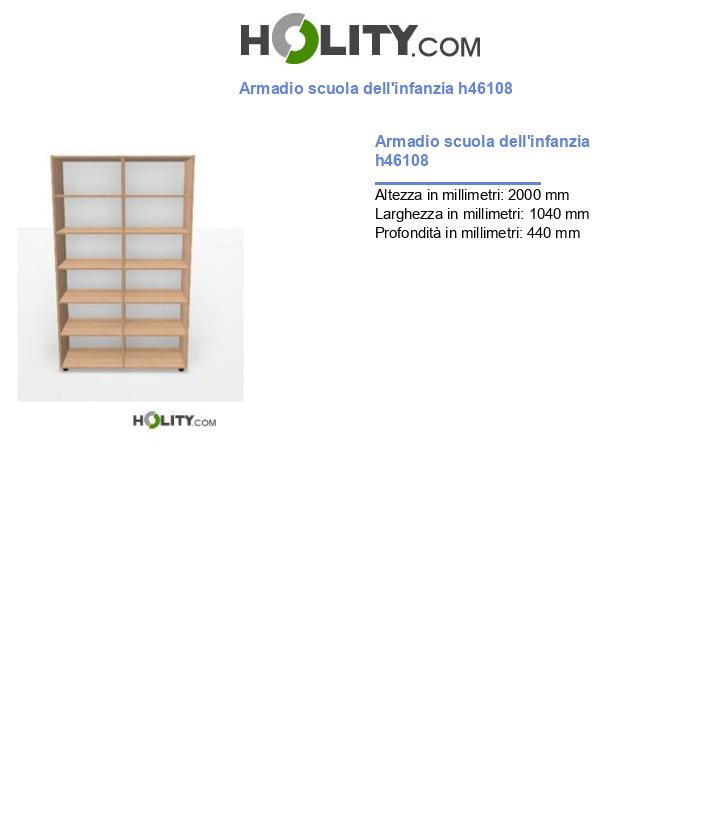 Armadio scuola dell'infanzia h46108