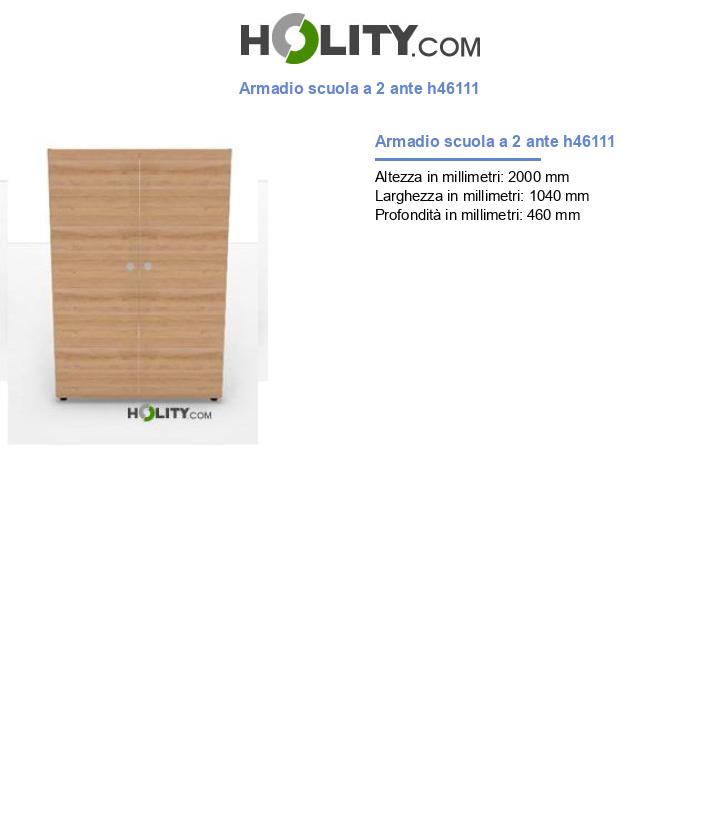 Armadio scuola a 2 ante h46111