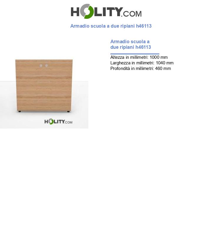 Armadio scuola a due ripiani h46113