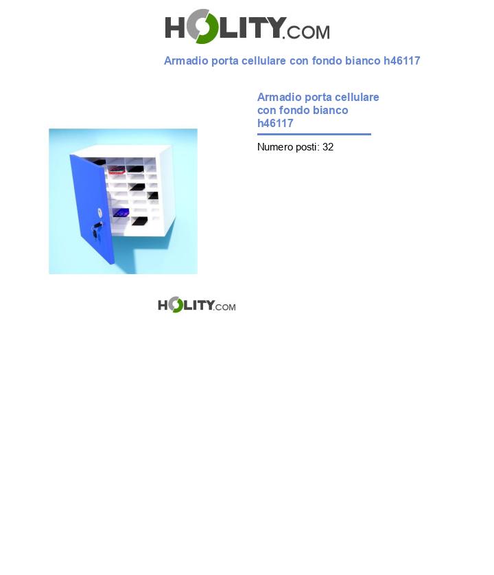 Armadio porta cellulare con fondo bianco h46117