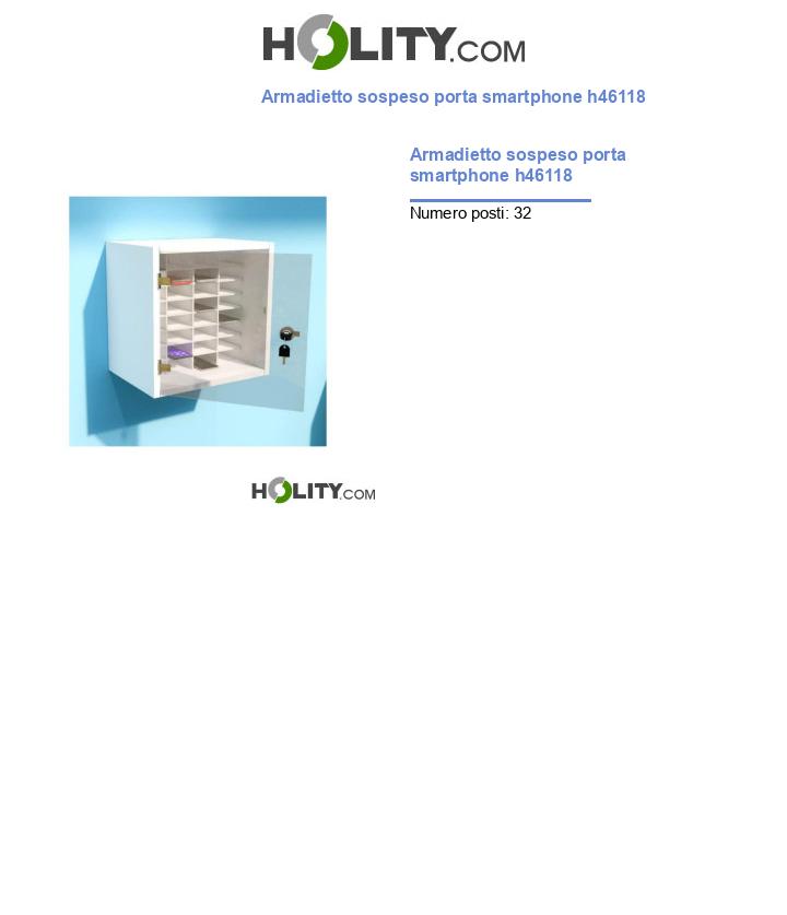 Armadietto sospeso porta smartphone h46118