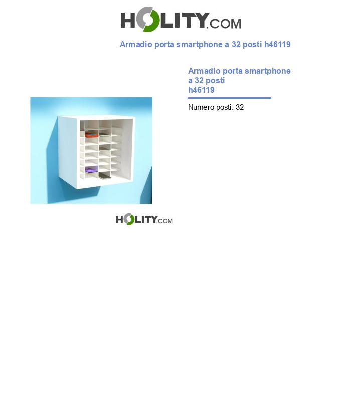 Armadio porta smartphone a 32 posti h46119