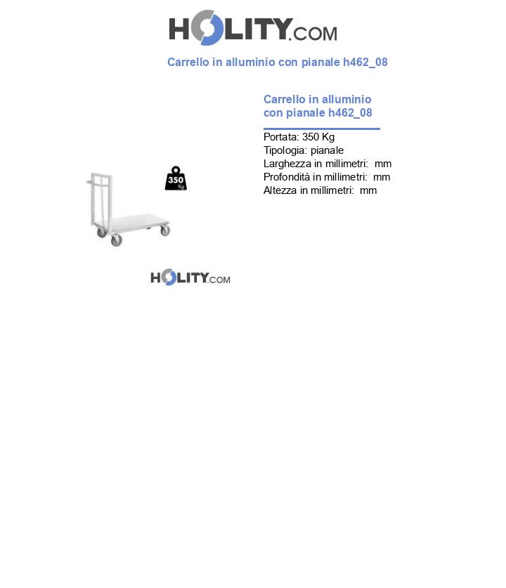 Carrello in alluminio con pianale h462_08