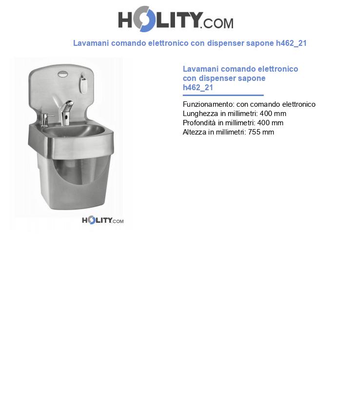Lavamani comando elettronico con dispenser sapone h462_21