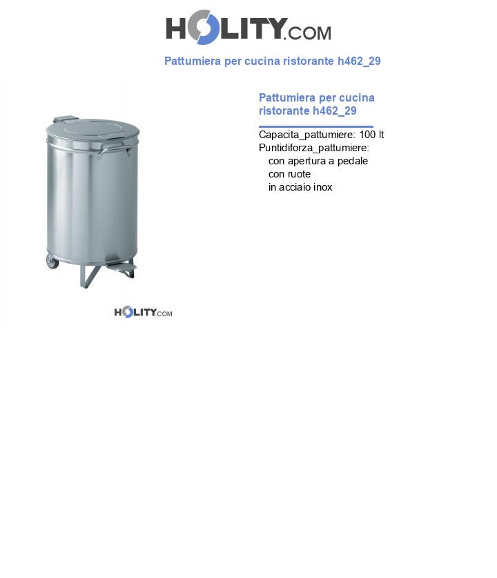 Pattumiera per cucina ristorante h462_29