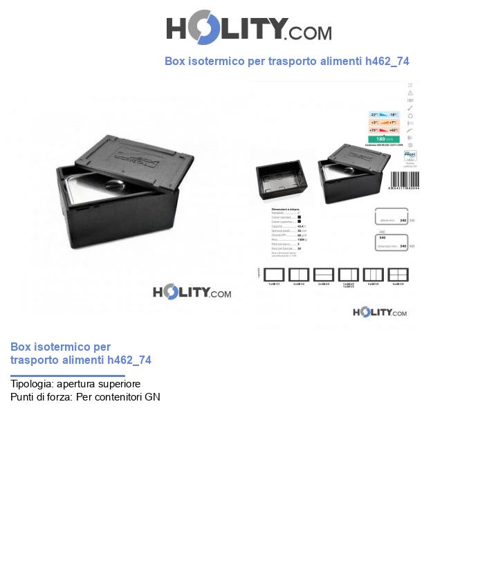 Box isotermico per trasporto alimenti h462_74