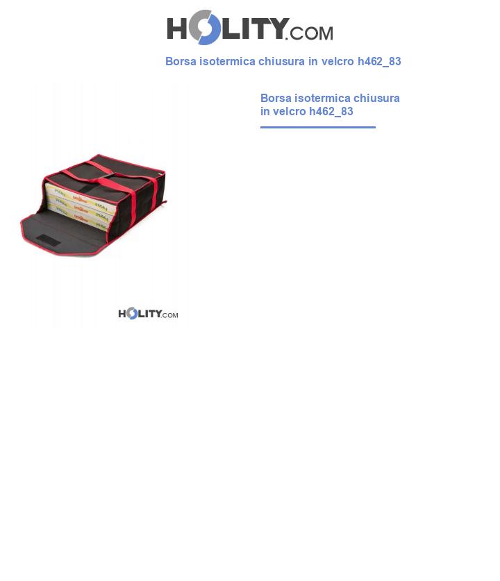 Borsa isotermica chiusura in velcro h462_83