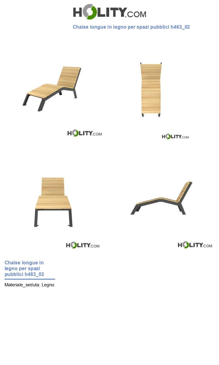 Chaise longue in legno per spazi pubblici h463_02
