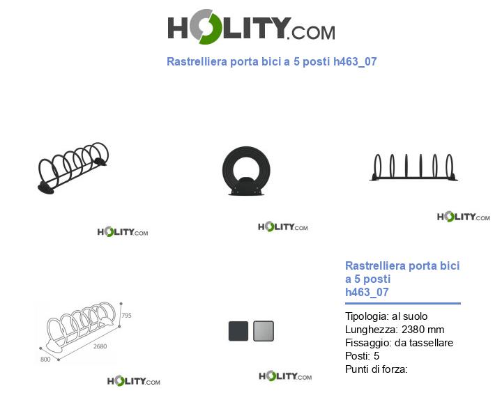 Rastrelliera porta bici a 5 posti h463_07