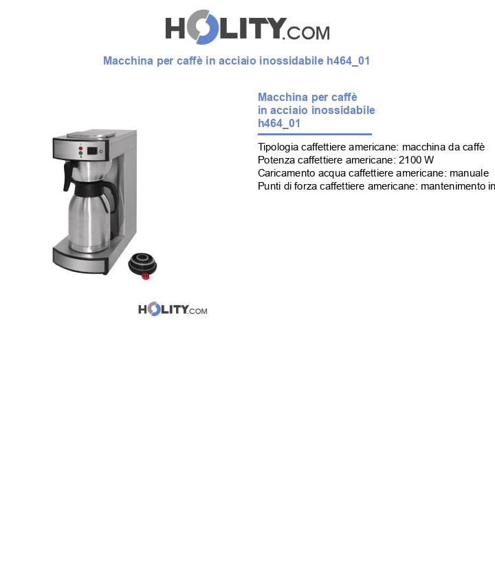 Macchina per caffè in acciaio inossidabile h464_01