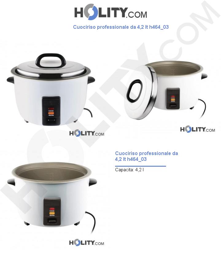 Cuociriso professionale da 4,2 lt h464_03