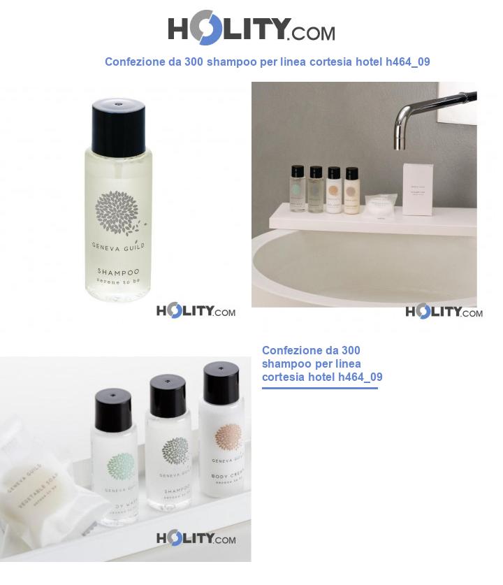 Confezione da 300 shampoo per linea cortesia hotel h464_09