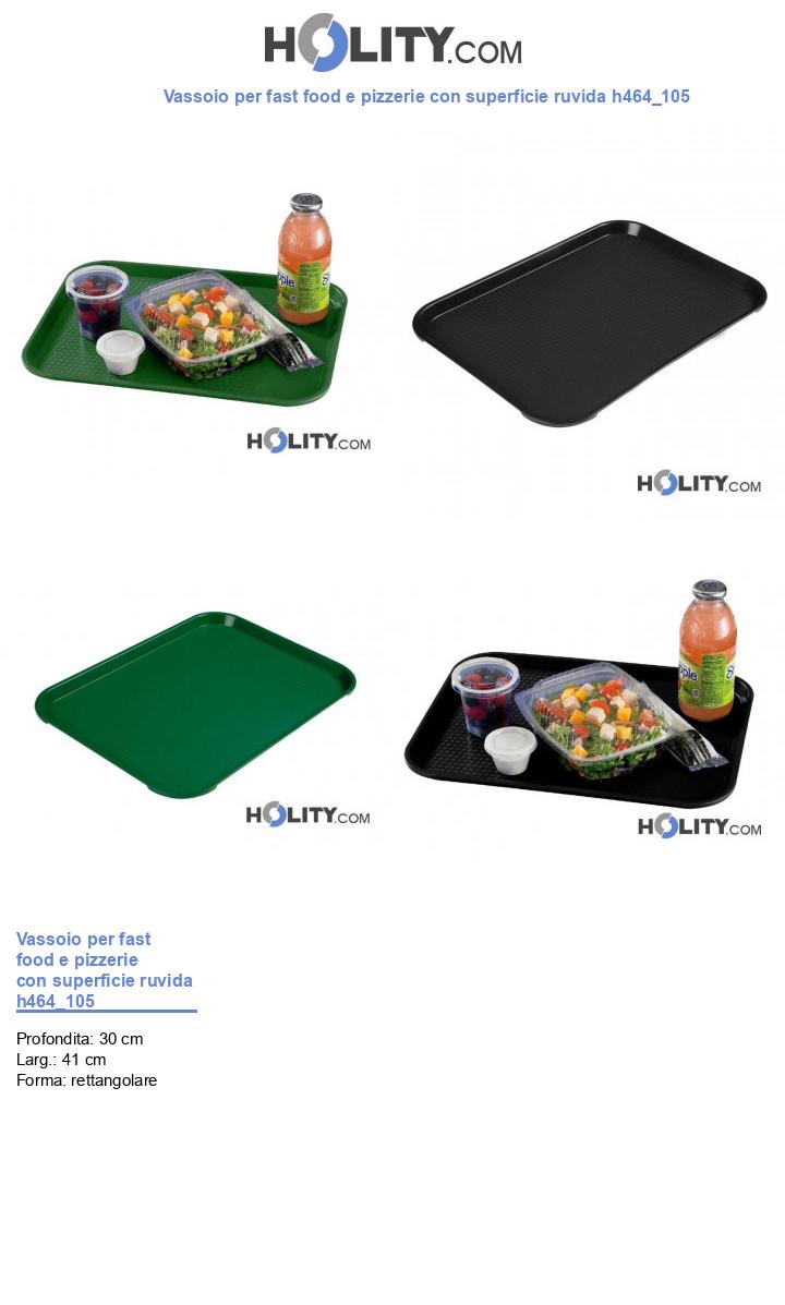 Vassoio per fast food e pizzerie con superficie ruvida h464_105