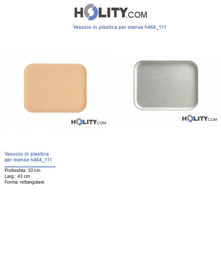 Vassoio in plastica per mense h464_111