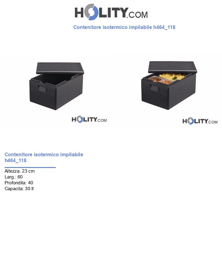 Contenitore isotermico impilabile h464_118