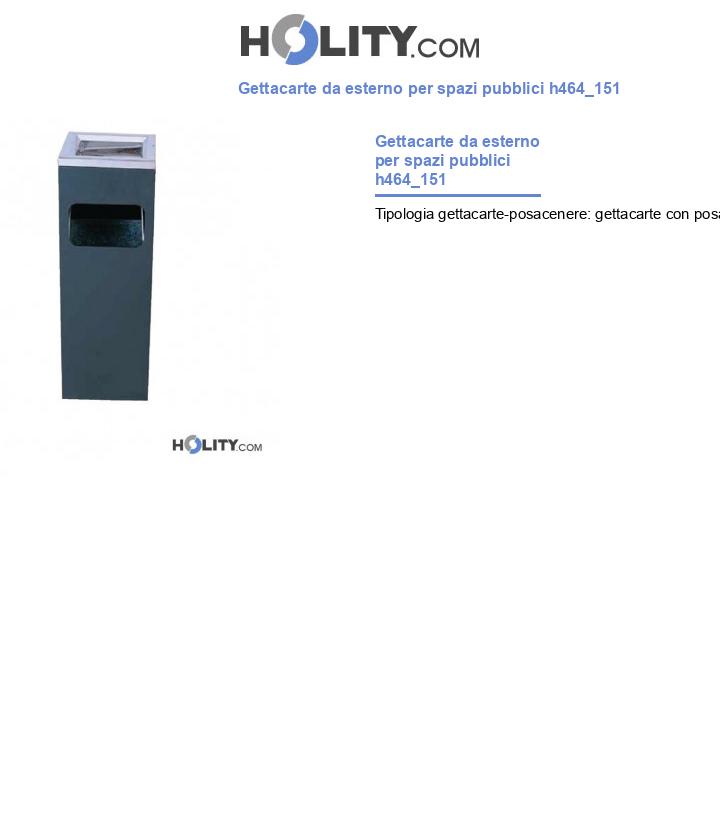 Gettacarte da esterno per spazi pubblici h464_151