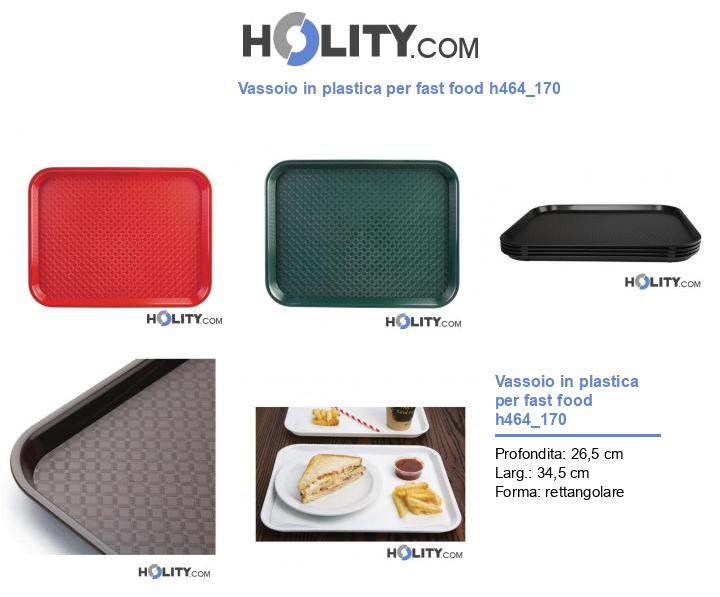 Vassoio in plastica per fast food h464_170