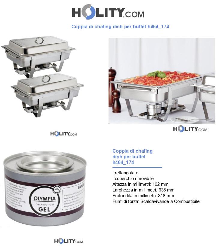 Coppia di chafing dish per buffet h464_174