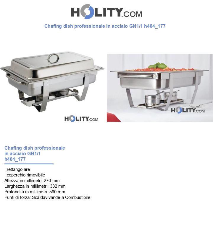 Chafing dish professionale in acciaio GN1/1 h464_177