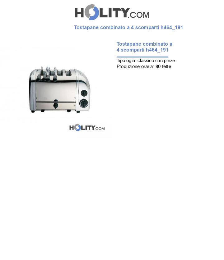 Tostapane combinato a 4 scomparti h464_191