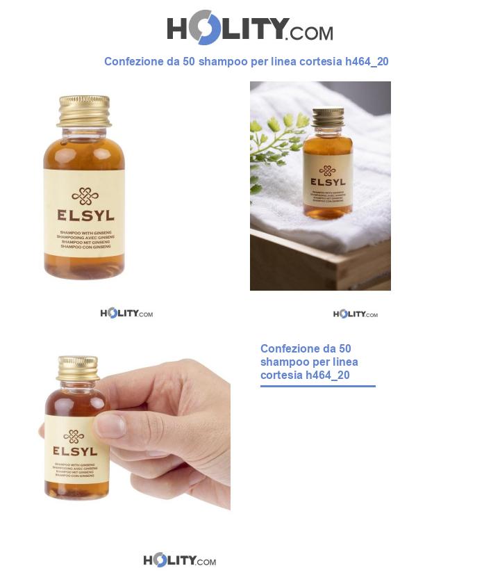 Confezione da 50 shampoo per linea cortesia h464_20