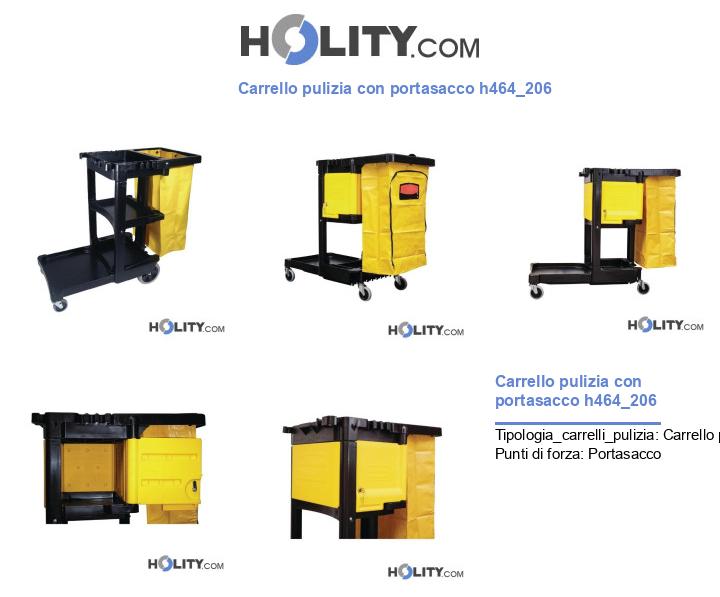 Carrello pulizia con portasacco h464_206
