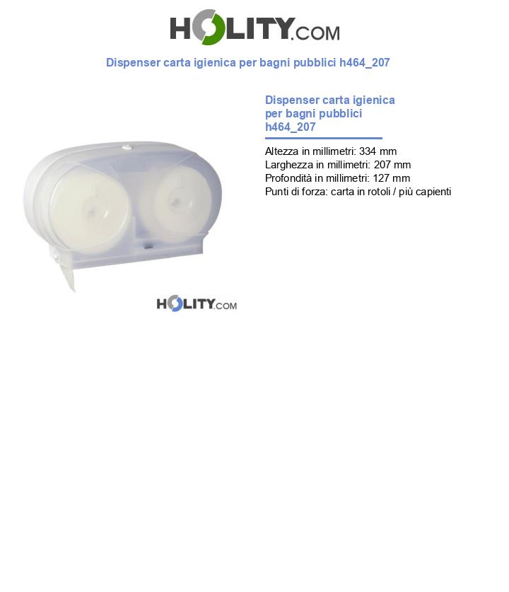 Dispenser carta igienica per bagni pubblici h464_207