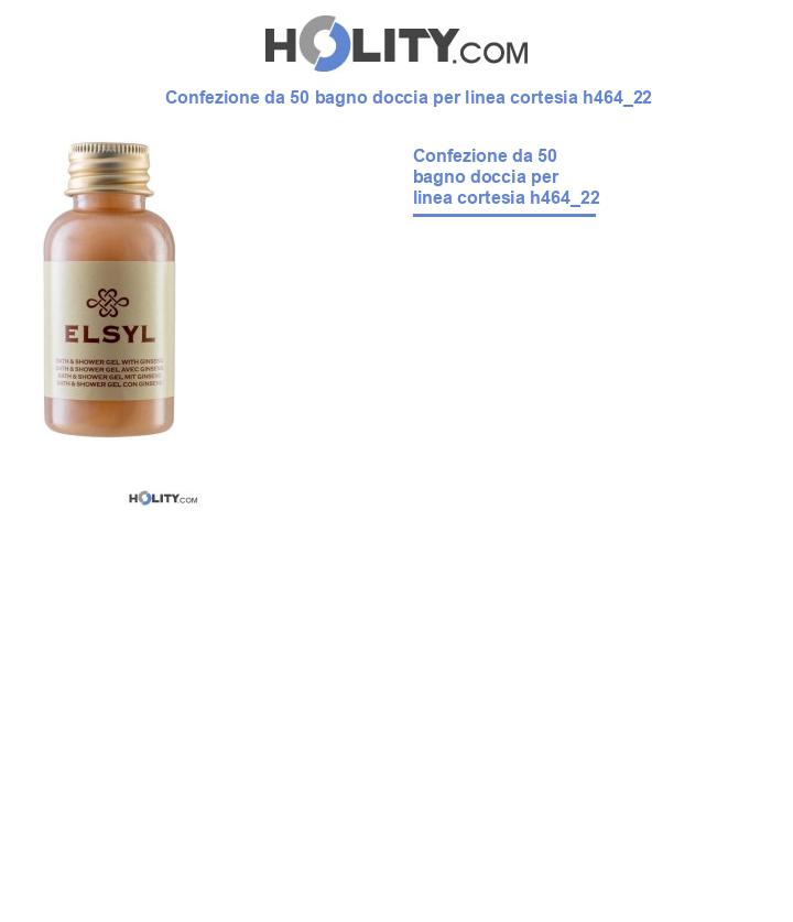 Confezione da 50 bagno doccia per linea cortesia h464_22