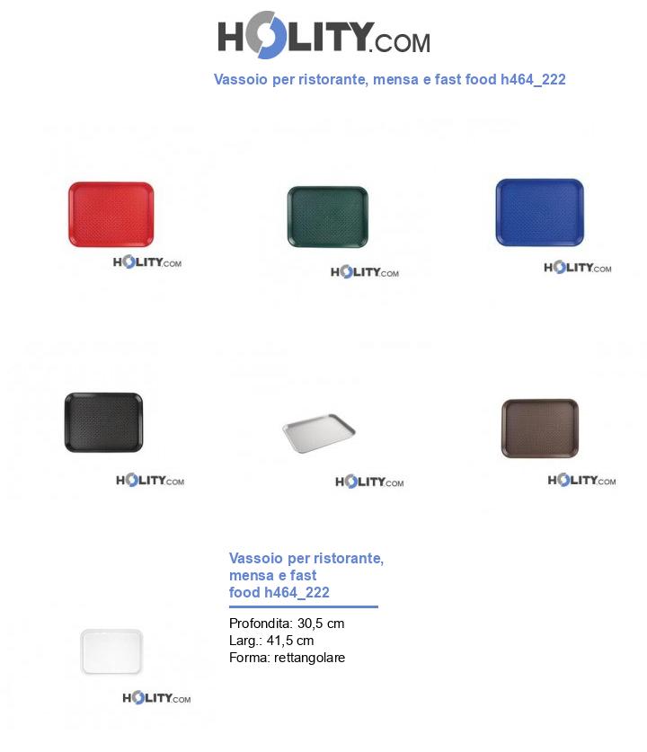 Vassoio per ristorante, mensa e fast food h464_222