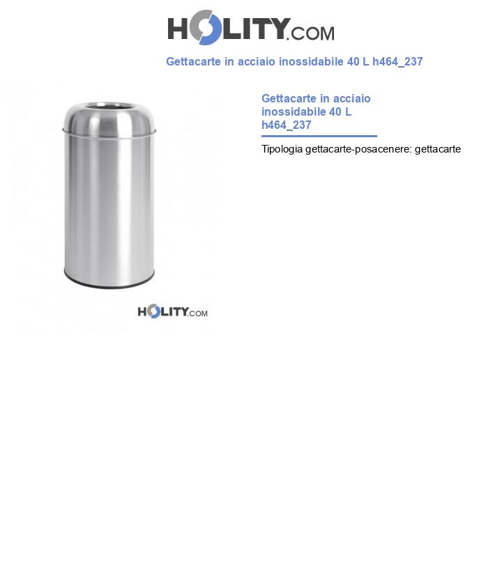 Gettacarte in acciaio inossidabile 40 L h464_237