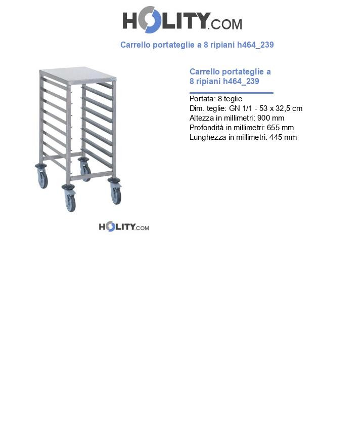 Carrello portateglie a 8 ripiani h464_239