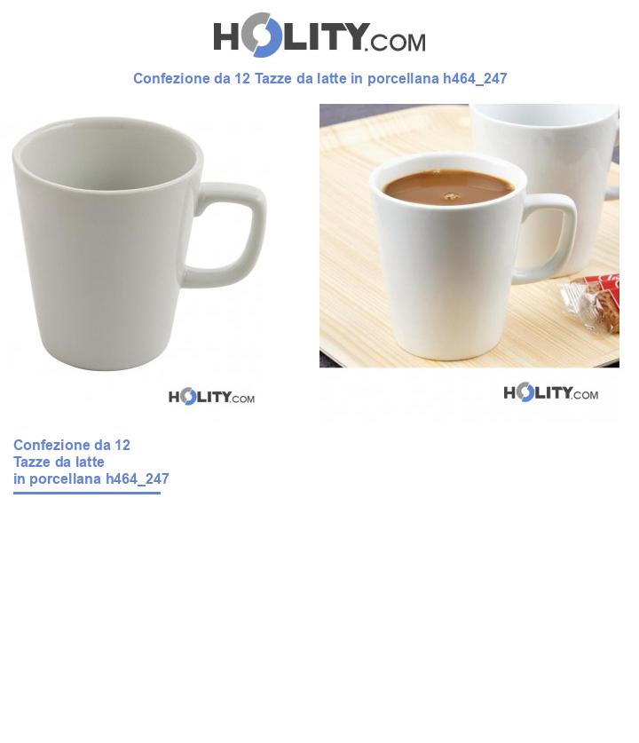 Confezione da 12 Tazze da latte in porcellana h464_247