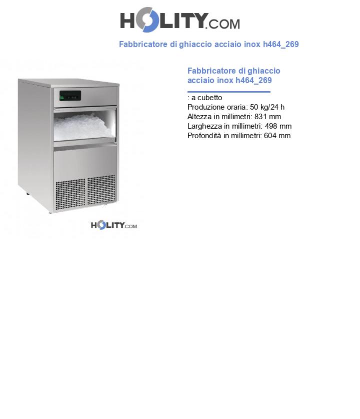 Fabbricatore di ghiaccio acciaio inox h464_269