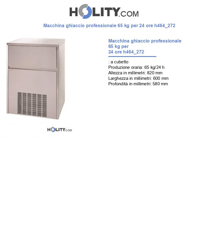 Macchina ghiaccio professionale 65 kg per 24 ore h464_272
