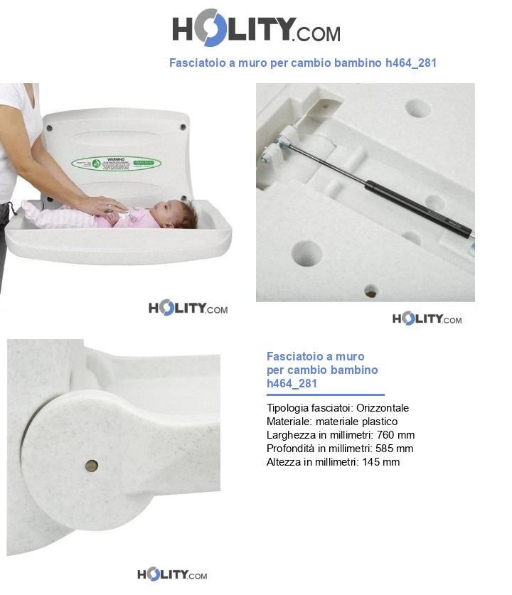 Fasciatoio a muro per cambio bambino h464_281
