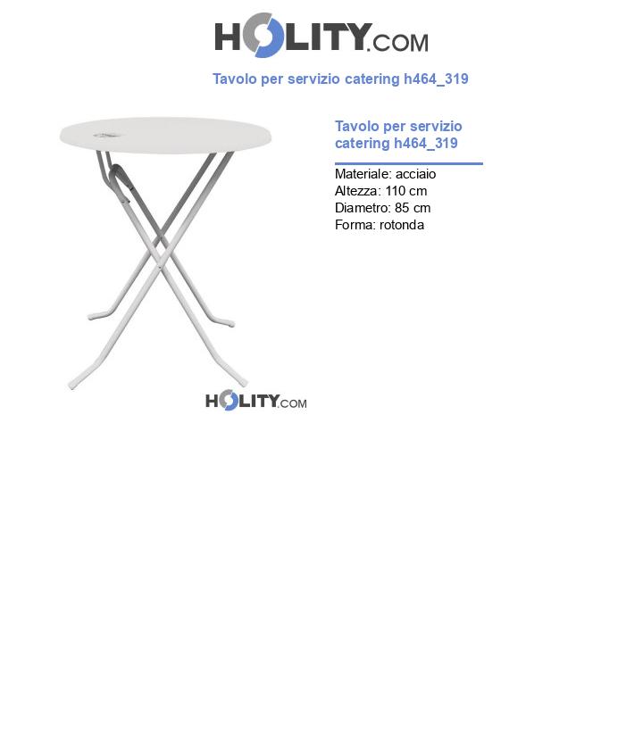 Tavolo per servizio catering h464_319