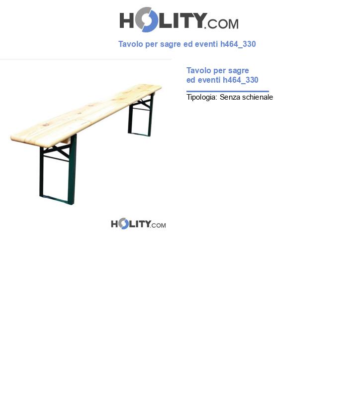 Tavolo per sagre ed eventi h464_330