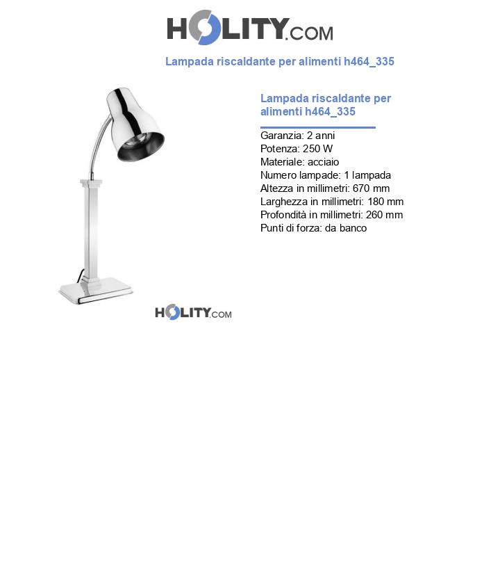 Lampada riscaldante per alimenti h464_335