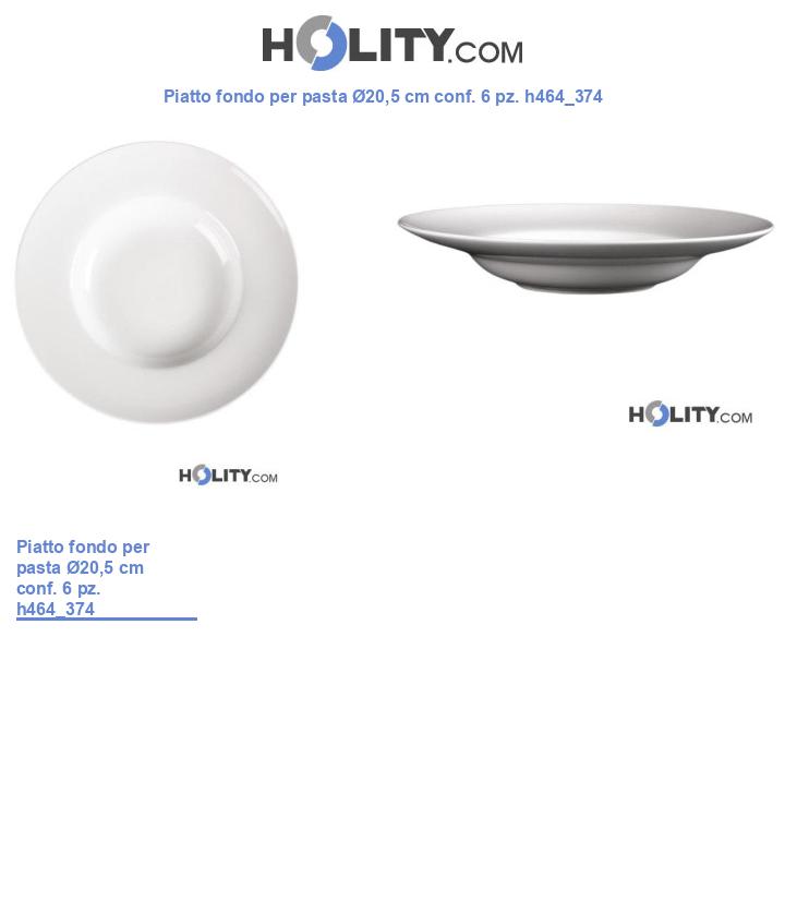 Piatto fondo per pasta Ø20,5 cm conf. 6 pz. h464_374